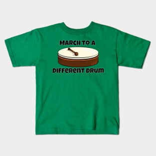 March to a Different Drum - Bodhran Kids T-Shirt